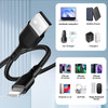4 Ft. High-Speed Lightning to USB-A Charging and Sync Braided Cable - Black