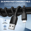4 Ft. High-Speed Lightning to USB-A Charging and Sync Braided Cable - Black