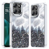 Feather Series Epoxy Glitter Hybrid Case for Motorola Moto G Stylus 2025 - Black
