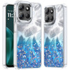 Feather Series Epoxy Glitter Hybrid Case for Motorola Moto G Stylus 2025 - Blue