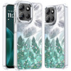 Feather Series Epoxy Glitter Hybrid Case for Motorola Moto G Stylus 2025 - Green
