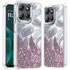 Feather Series Epoxy Glitter Hybrid Case for Motorola Moto G Stylus 2025 - Pink