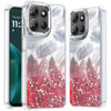 Feather Series Epoxy Glitter Hybrid Case for Motorola Moto G Stylus 2025 - Red