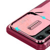 Combat Tough Series Hybrid Case with Camera Lens Cover for Motorola Moto G Stylus 2025 - Pink Burgundy