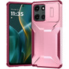 Combat Tough Series Hybrid Case with Camera Lens Cover for Motorola Moto G Stylus 2025 - Pink Burgundy