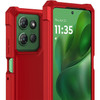 Military Grade Rugged Hybrid Case for Motorola Moto G Stylus 2025 - Red
