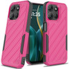 Military Grade Noble Hybrid Armor Case for Motorola Moto G Stylus 2025 - Hot Pink