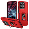 Military Grade TUFF Shockproof Hybrid Armor Case with Ring Grip for Motorola Moto G Stylus 2025 - Red