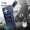 Combat Tough Series Ring Holder Case with Camera Lens Cover for Motorola Moto G Stylus 2025 - Blue