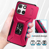 Combat Tough Series Ring Holder Case with Camera Lens Cover for Motorola Moto G Stylus 2025 - Hot Pink