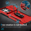 Combat Tough Series Ring Holder Case with Camera Lens Cover for Motorola Moto G Stylus 2025 - Red