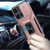Combat Tough Series Ring Holder Case with Camera Lens Cover for Motorola Moto G Stylus 2025 - Rose Gold