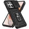 Military Grade Hybrid Case with Ring Grip and Camera Lens Protector for Motorola Moto G Stylus 2025 - Black
