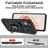 Military Grade Hybrid Case with Ring Grip and Camera Lens Protector for Motorola Moto G Stylus 2025 - Black