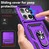 Military Grade Hybrid Case with Ring Grip and Camera Lens Protector for Motorola Moto G Stylus 2025 - Purple