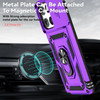 Military Grade Hybrid Case with Ring Grip and Camera Lens Protector for Motorola Moto G Stylus 2025 - Purple