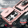 Military Grade Hybrid Case with Ring Grip and Camera Lens Protector for Motorola Moto G Stylus 2025 - Rose Gold