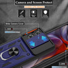 Military Grade Superior Series Hybrid Case with Ring Grip and Camera Lens Cover for Motorola Moto G Stylus 2025 - Blue