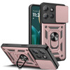 Military Grade Superior Series Hybrid Case with Ring Grip and Camera Lens Cover for Motorola Moto G Stylus 2025 - Rose Gold