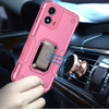 Military Grade Shockproof Hybrid Armor Case with Ring Grip for Motorola Moto G Stylus 2025 - Pink