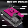 Military Grade All-In-One Ring Stand Card Case for Motorola Moto G Stylus 2025 - Hot Pink