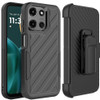 Military Grade Noble Hybrid Armor Case with Belt Clip Holster for Motorola Moto G Stylus 2025 - Black