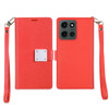 Extra Series Essential Leather Wallet Stand Case for Motorola Moto G Stylus 2025 - Red