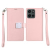 Extra Series Essential Leather Wallet Stand Case for Motorola Moto G Stylus 2025 - Rose Gold