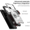 Military Grade Robotic Series Hybrid Case with Ring Grip for Motorola Moto G Stylus 2025 - Silver