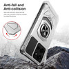 Military Grade Robotic Series Hybrid Case with Ring Grip for Motorola Moto G Stylus 2025 - Silver