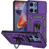 Military Grade Hybrid Case with Ring Grip and Camera Lens Protector for Motorola Moto G 2025 - Purple