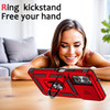 Military Grade Hybrid Case with Ring Grip and Camera Lens Protector for Motorola Moto G 2025 - Red