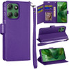 Extra Series Essential Leather Wallet Stand Case for Motorola Moto G Power 2025 - Purple
