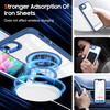 Tough Shield Crystal Case with MagSafe Ring Holder for iPhone 16e - Blue