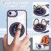 Tough Shield Crystal Case with MagSafe Ring Holder for iPhone 16e - Purple