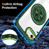 Tough Shield Crystal Case with MagSafe Ring Holder for iPhone 16e - Green