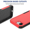 Military Grade TUFF Hybrid Armor Case for iPhone 16e - Red