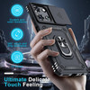 Military Grade Hybrid Case with Ring Grip and Camera Lens Protector for Motorola Moto G Power 2025 - Black