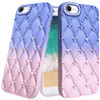 Floral Joy Diamond Crystal TPU Case for iPhone 16e - Light Blue Pink