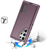 Military Grade Certified TUFF Hybrid Armor Case with Kickstand for Samsung Galaxy S25 Ultra - Burgundy