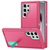 Military Grade Certified TUFF Hybrid Armor Case with Kickstand for Samsung Galaxy S25 Ultra - Hot Pink Teal