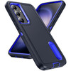 Military Grade Certified TUFF Hybrid Armor Case with Kickstand for Samsung Galaxy S25 Plus - Black Blue
