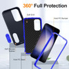 Military Grade Certified TUFF Hybrid Armor Case with Kickstand for Samsung Galaxy S25 Plus - Black Blue