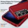 Military Grade Certified TUFF Hybrid Armor Case with Kickstand for Samsung Galaxy S25 Plus - Red