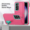 Military Grade Certified TUFF Hybrid Armor Case with Kickstand for Samsung Galaxy S25 Plus - Hot Pink Teal