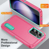 Military Grade Certified TUFF Hybrid Armor Case with Kickstand for Samsung Galaxy S25 Plus - Hot Pink Teal