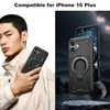 Military Grade MagSafe Hybrid Case with Kickstand Ring Holder for iPhone 16 Plus