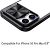 HD Transparent Case with Camera Privacy Cover for iPhone 16 Pro Max