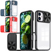 VALUE 3-PACK HD Transparent Case with Camera Privacy Cover for iPhone 16 Plus - Black Blue Red