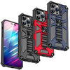 VALUE 3-PACK Military Grade Tough Ultra Rugged Hybrid Case with Kickstand for iPhone 15 Pro Max - Black Blue Red